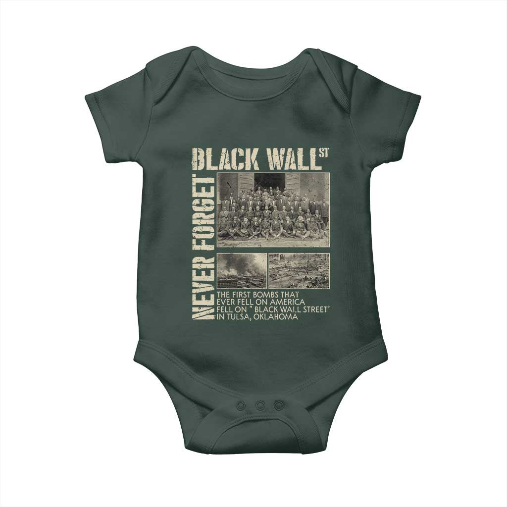 Black Wall Street Baby Onesie Never Forget Tulsa Black History Month TS09 Print Your Wear