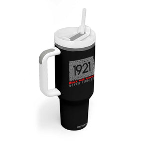 Black Wall Street Tumbler With Handle Never Forget 1921 Greenwood Tulsa Black History TS09 Print Your Wear