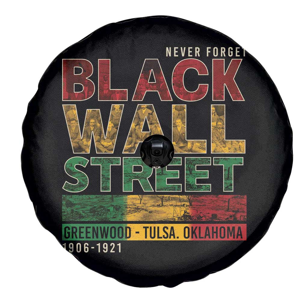 Never Forget Black Wall Street Spare Tire Cover Greenwood Tulsa Oklahoma Black History TS09 Print Your Wear