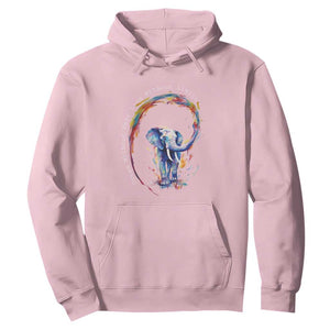 LGBTQ Ally Hoodie Dream Without Fear Love Without Limits Rainbow Watercolor Elephant TS09 Light Pink Print Your Wear