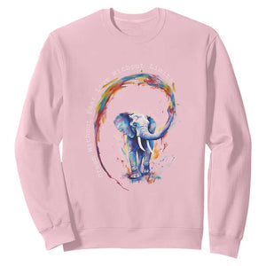 LGBTQ Ally Sweatshirt Dream Without Fear Love Without Limits Rainbow Watercolor Elephant TS09 Light Pink Print Your Wear