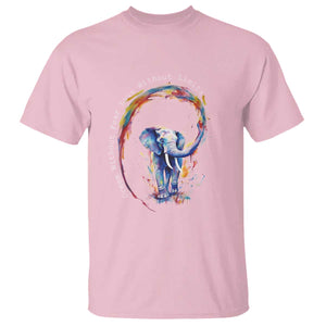 LGBTQ Ally T Shirt Dream Without Fear Love Without Limits Rainbow Watercolor Elephant TS09 Light Pink Print Your Wear