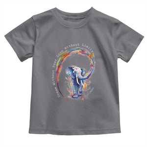 LGBTQ Ally Toddler T Shirt Dream Without Fear Love Without Limits Rainbow Watercolor Elephant TS09 Charcoal Print Your Wear