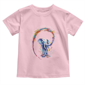 LGBTQ Ally Toddler T Shirt Dream Without Fear Love Without Limits Rainbow Watercolor Elephant TS09 Light Pink Print Your Wear