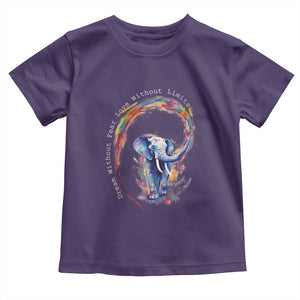 LGBTQ Ally Toddler T Shirt Dream Without Fear Love Without Limits Rainbow Watercolor Elephant TS09 Purple Print Your Wear
