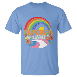LGBT Pride T Shirt The Future Is Inclusive Rainbow TS09 Carolina Blue Printyourwear