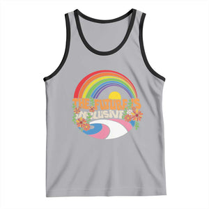 LGBT Pride Tank Top The Future Is Inclusive Rainbow TS09 Athletic Heather Black Print Your Wear