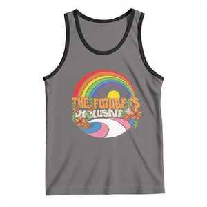 LGBT Pride Tank Top The Future Is Inclusive Rainbow TS09 Deep Heather Black Print Your Wear