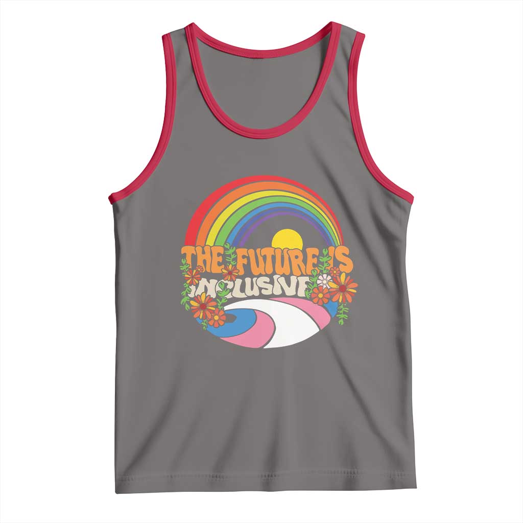LGBT Pride Tank Top The Future Is Inclusive Rainbow TS09 Deep Heather Red Print Your Wear