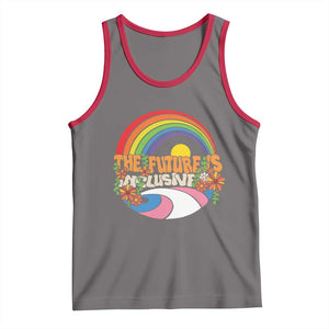 LGBT Pride Tank Top The Future Is Inclusive Rainbow TS09 Deep Heather Red Print Your Wear