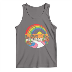 LGBT Pride Tank Top The Future Is Inclusive Rainbow TS09 Deep Heather Print Your Wear