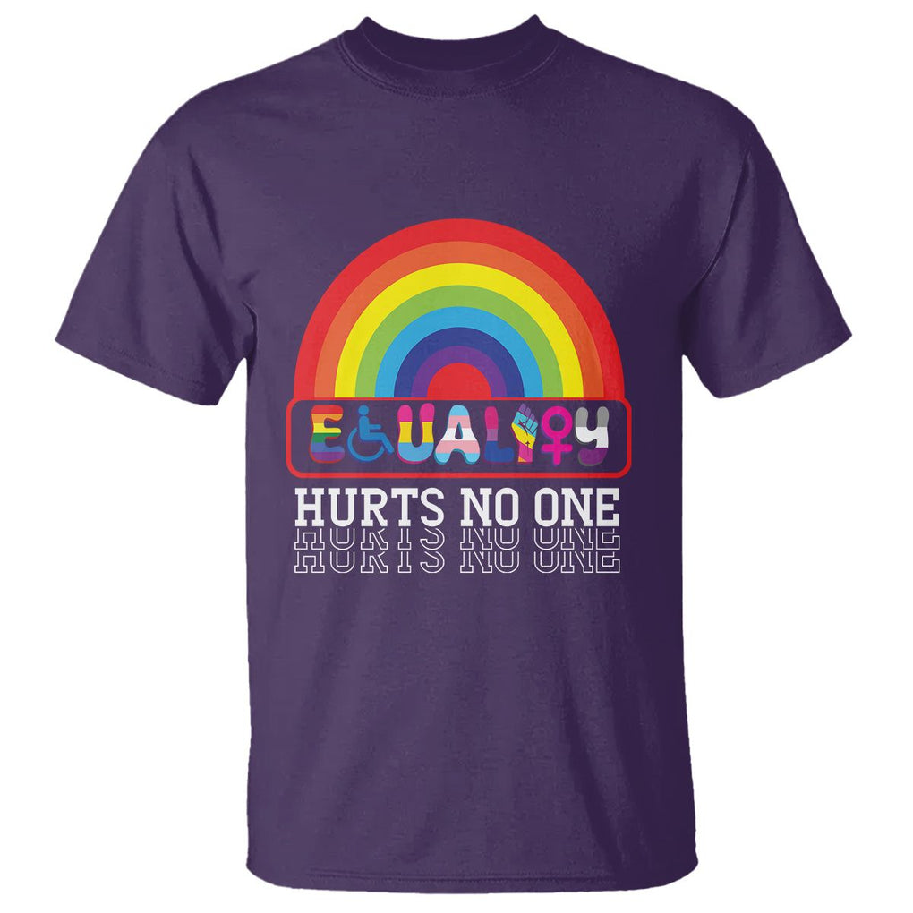 LGBTQ Ally Equality Hurts No One T Shirt TS09 Purple Printyourwear