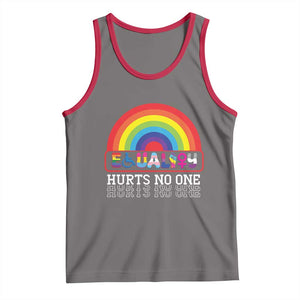 LGBTQ Ally Equality Hurts No One Tank Top TS09 Deep Heather Red Print Your Wear