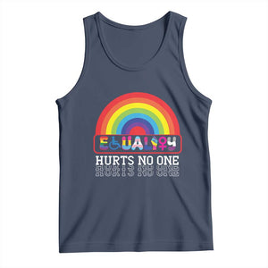 LGBTQ Ally Equality Hurts No One Tank Top TS09 Navy Print Your Wear