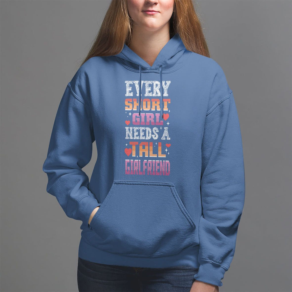 Lesbian Couple Hoodie Every Short Girl Needs A Tall Girlfriend TS09 Royal Blue Printyourwear
