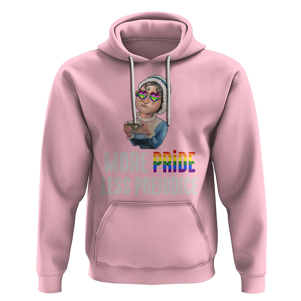 LGBT Pride Hoodie More Pride Less Prejudice Rainbow TS09 Light Pink Printyourwear