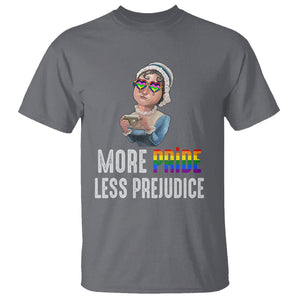 LGBT Pride T Shirt More Pride Less Prejudice Rainbow TS09 Charcoal Printyourwear