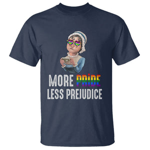 LGBT Pride T Shirt More Pride Less Prejudice Rainbow TS09 Navy Printyourwear