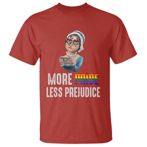 LGBT Pride T Shirt More Pride Less Prejudice Rainbow TS09 Red Printyourwear