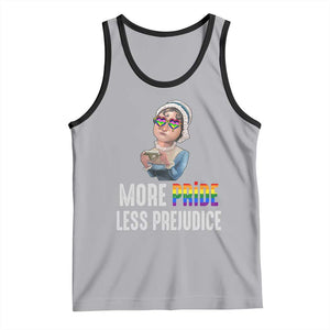 LGBT Pride Tank Top More Pride Less Prejudice Rainbow TS09 Athletic Heather Black Print Your Wear