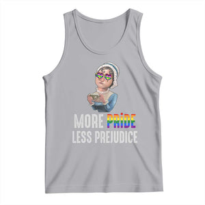 LGBT Pride Tank Top More Pride Less Prejudice Rainbow TS09 Athletic Heather Print Your Wear