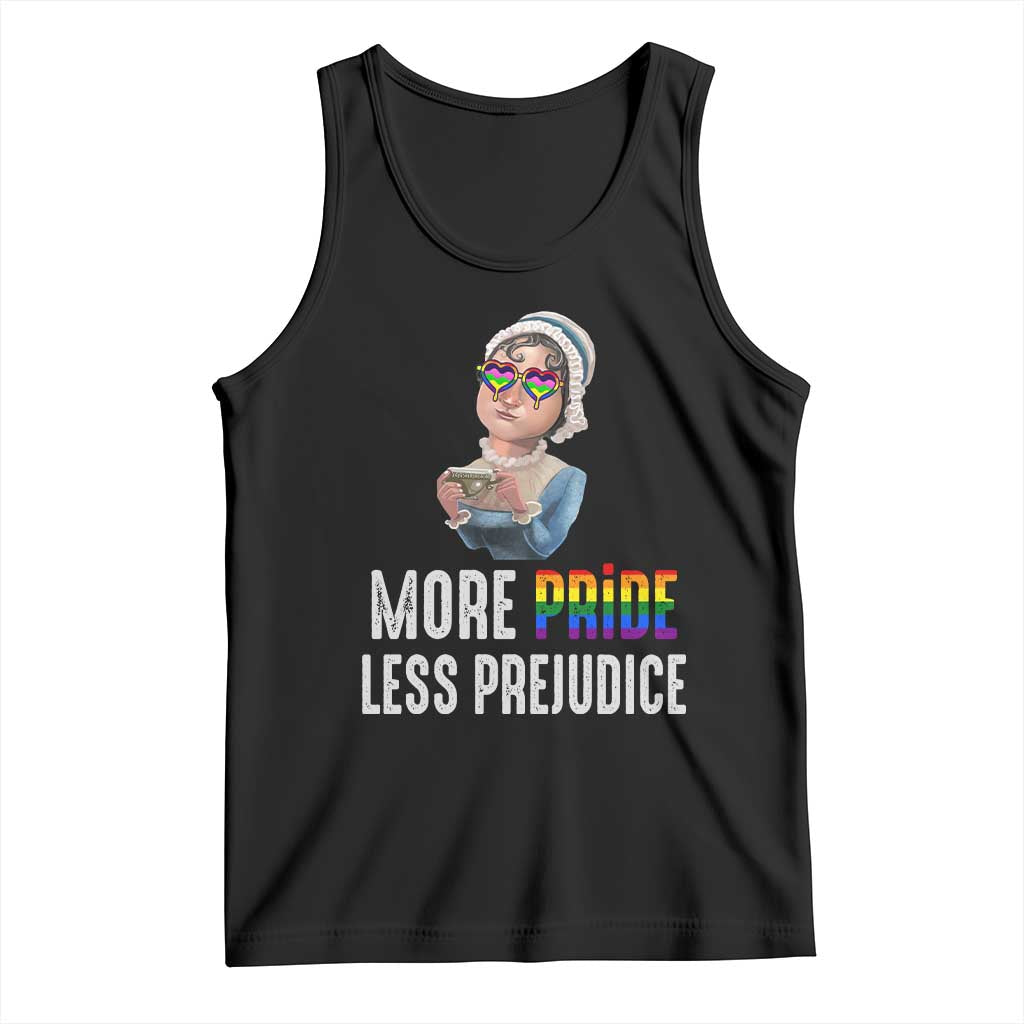 LGBT Pride Tank Top More Pride Less Prejudice Rainbow TS09 Black Print Your Wear