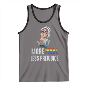 LGBT Pride Tank Top More Pride Less Prejudice Rainbow TS09 Deep Heather Black Print Your Wear
