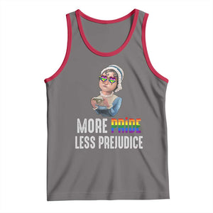 LGBT Pride Tank Top More Pride Less Prejudice Rainbow TS09 Deep Heather Red Print Your Wear