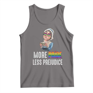 LGBT Pride Tank Top More Pride Less Prejudice Rainbow TS09 Deep Heather Print Your Wear