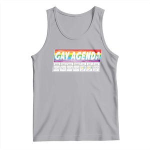 Funny Gay Agenda Weekly Schedule Pride LGBT Pride Tank Top TS09 Athletic Heather Print Your Wear