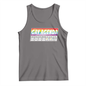 Funny Gay Agenda Weekly Schedule Pride LGBT Pride Tank Top TS09 Deep Heather Print Your Wear