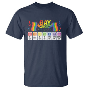 Funny Gay Agenda Weekly Schedule Pride LGBT Pride T Shirt TS09 Navy Printyourwear