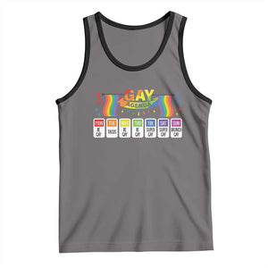 Funny Gay Agenda Tank Top Weekly Schedule Pride LGBT Pride TS09 Deep Heather Black Print Your Wear