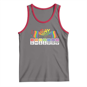 Funny Gay Agenda Tank Top Weekly Schedule Pride LGBT Pride TS09 Deep Heather Red Print Your Wear