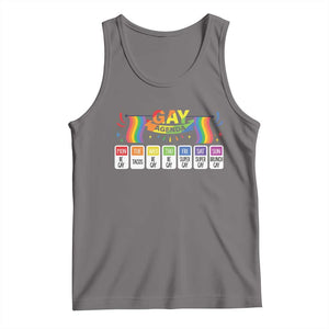 Funny Gay Agenda Tank Top Weekly Schedule Pride LGBT Pride TS09 Deep Heather Print Your Wear