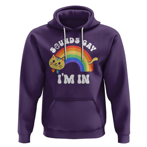 LGBT Cat Lover Hoodie Sound Gay I'm In Funny Rainbow Cat TS09 Purple Printyourwear