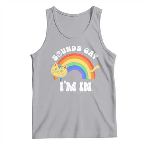 LGBT Cat Lover Tank Top Sound Gay I'm In Funny Rainbow Cat TS09 Athletic Heather Print Your Wear