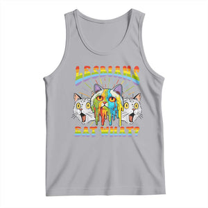 Funny Lesbians Eat What? Tank Top Scared Cat LGBT Pride TS09 Athletic Heather Print Your Wear