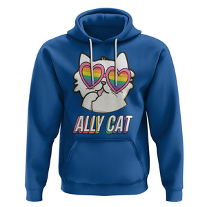 LGBTQ Ally Pride Rainbow Cat Lover Hoodie TS09 Royal Blue Printyourwear