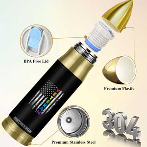 LGBT Veteran Bullet Tumbler American Flag Rainbow Military Army TS09 Print Your Wear