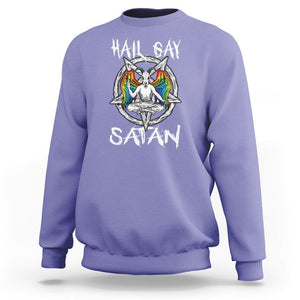 Hail Gay Satan Sweatshirt Goth Baphomet Devil LGBT Pride TS09 Violet Printyourwear