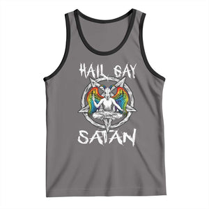 Hail Gay Satan Tank Top Goth Baphomet Devil LGBT Pride TS09 Deep Heather Black Print Your Wear