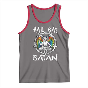 Hail Gay Satan Tank Top Goth Baphomet Devil LGBT Pride TS09 Deep Heather Red Print Your Wear