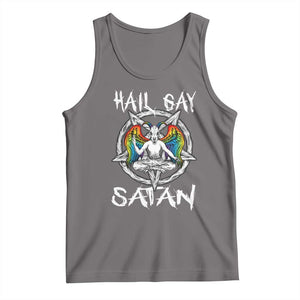 Hail Gay Satan Tank Top Goth Baphomet Devil LGBT Pride TS09 Deep Heather Print Your Wear