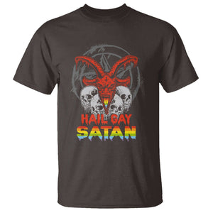 Hail Gay Satan T Shirt Skull Goth Baphomet Devil LGBT Pride TS09 Dark Chocolate Printyourwear