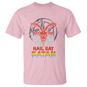 Hail Gay Satan T Shirt Skull Goth Baphomet Devil LGBT Pride TS09 Light Pink Printyourwear