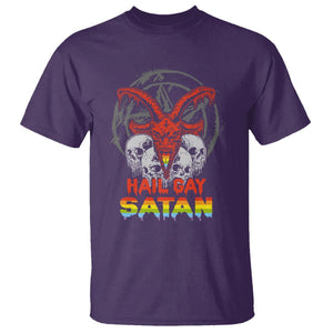 Hail Gay Satan T Shirt Skull Goth Baphomet Devil LGBT Pride TS09 Purple Printyourwear