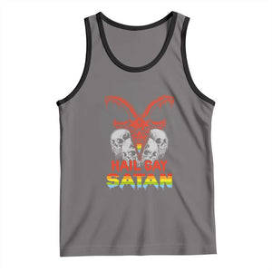 Hail Gay Satan Tank Top Skull Goth Baphomet Devil LGBT Pride TS09 Deep Heather Black Print Your Wear