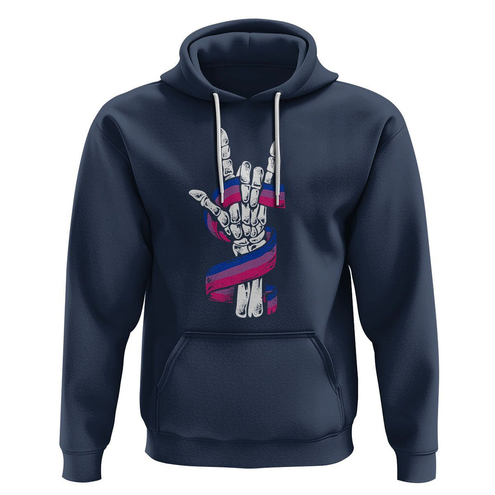 Pansexual Pride Hoodie Skeleton Rock Hand LGBTQ Pans Flag TS09 Navy Printyourwear