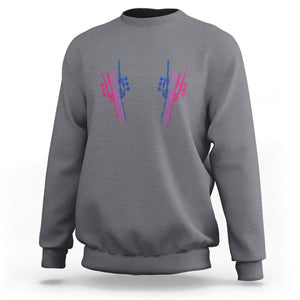 Pansexual Pride Sweatshirt Skeleton Rock Hand LGBTQ Pans Flag TS09 Charcoal Printyourwear